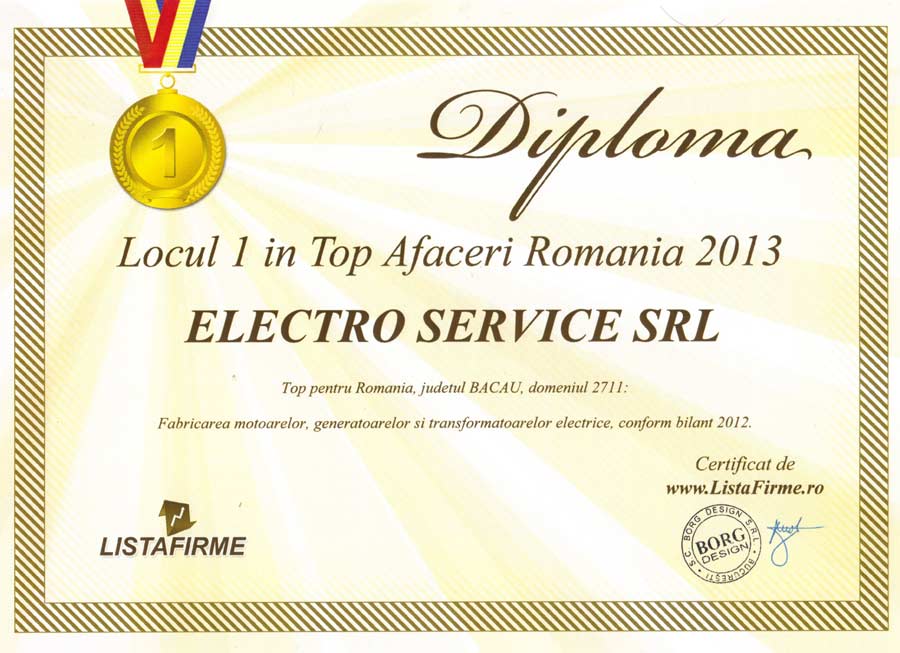 Diploma Top Afaceri 2013